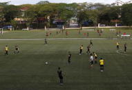 Member of Malaysia's under-13 National Football Development Programme take part in a training session in Kuala Lumpur, Malaysia, in this picture taken January 25, 2016. REUTERS/Olivia Harris