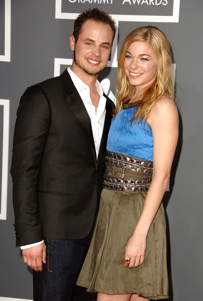 <b>LeAnn Rimes, 19, and Dean Sheremet, 21</b><br> Country star LeAnn Rimes and hubby of one year, actor Eddie Cibrian, are like two peas in a pod these days, but don’t forget she was married to someone else when the two met (as was Cibrian). Rimes originally met her first husband, Dean Sheremet, when he served as a backup dancer during her performance at the 2001 Academy of Country Music Awards and the two tied the knot the following year when Rimes was just 19 and he was 21. The couple divorced in 2010, the same year Rimes got engaged to Cibrian. "I take responsibility for everything I've done. I hate that people got hurt," the singer told <i>People</i> in 2010. "But I don't regret the outcome."