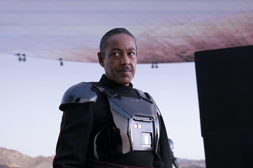 Giancarlo Esposito on the set of THE MANDALORIAN.