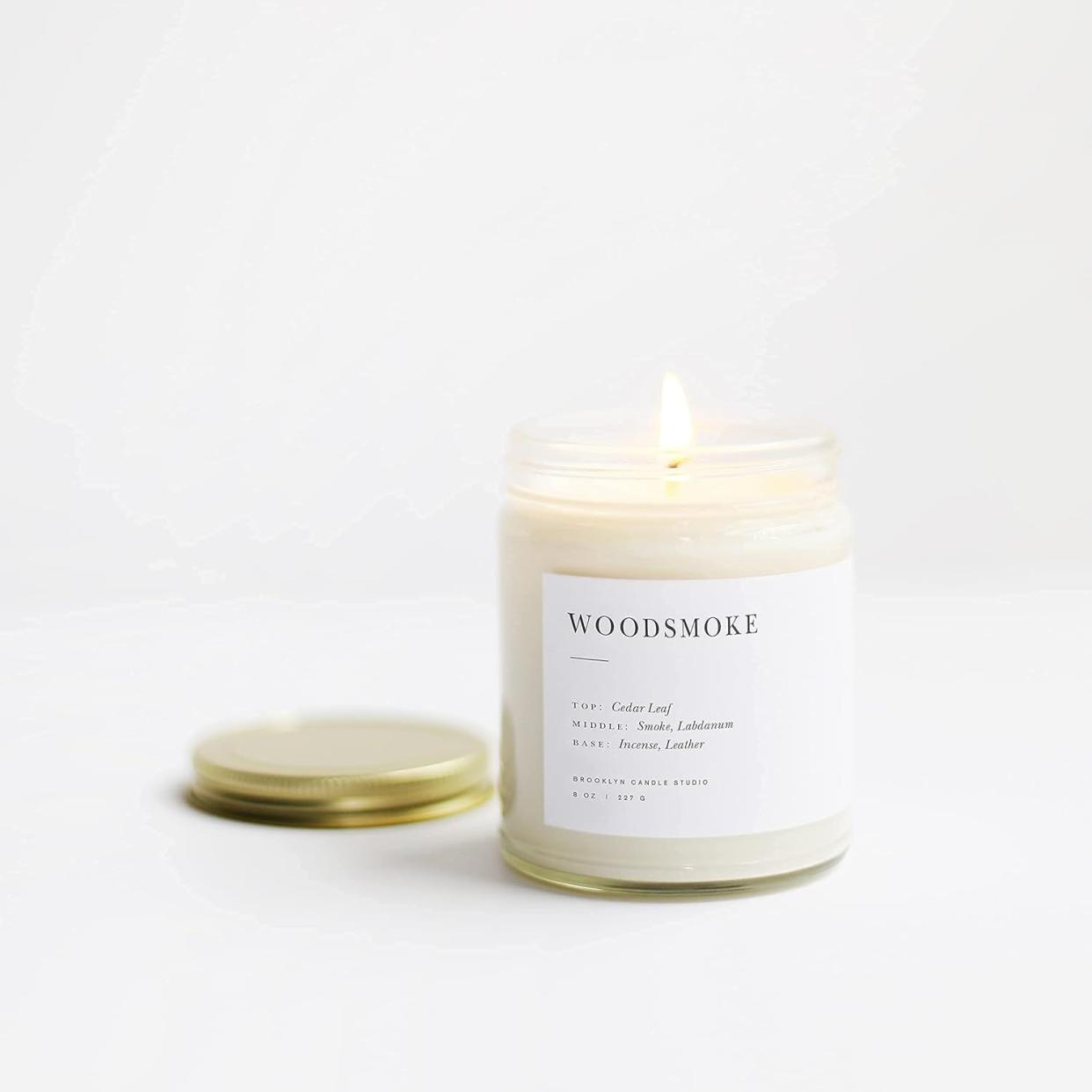 <p><a href="https://www.amazon.com/Brooklyn-Candle-Studio-Minimalist-Woodsmoke/dp/B07YSBMPS4/?tag=syn-yahoo-20&ascsubtag=%5Bartid%7C10057.g.46660653%5Bsrc%7Cyahoo-us" rel="nofollow noopener" target="_blank" data-ylk="slk:Shop Now;elm:context_link;itc:0;sec:content-canvas" class="link rapid-noclick-resp">Shop Now</a></p><p>The Brooklyn Candle Studio</p><p>amazon.com</p><p>$30.95</p>