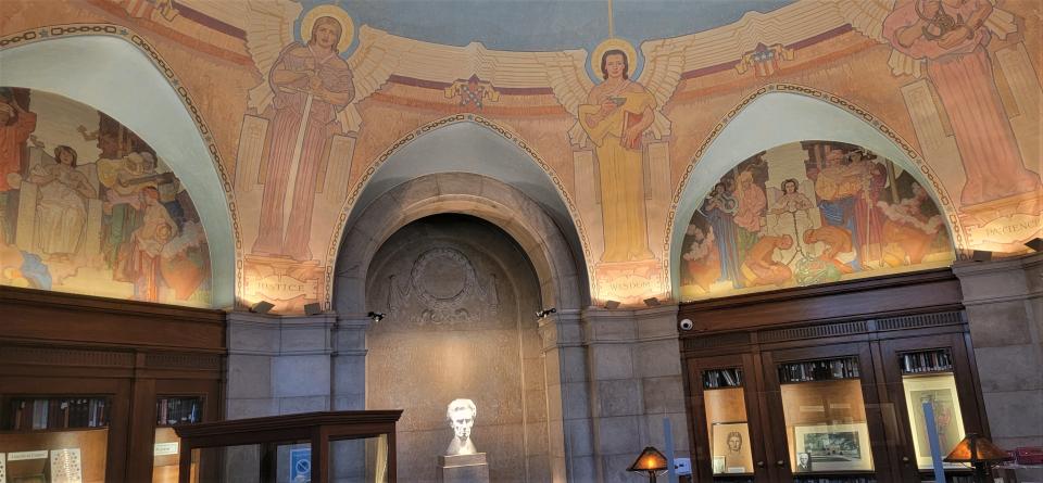 A portion of the entrance rotunda of the shrine at  The Lincoln Memorial Shrine in Redlands