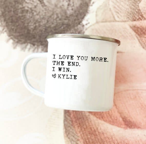 'I Love You More' Camper Mugs