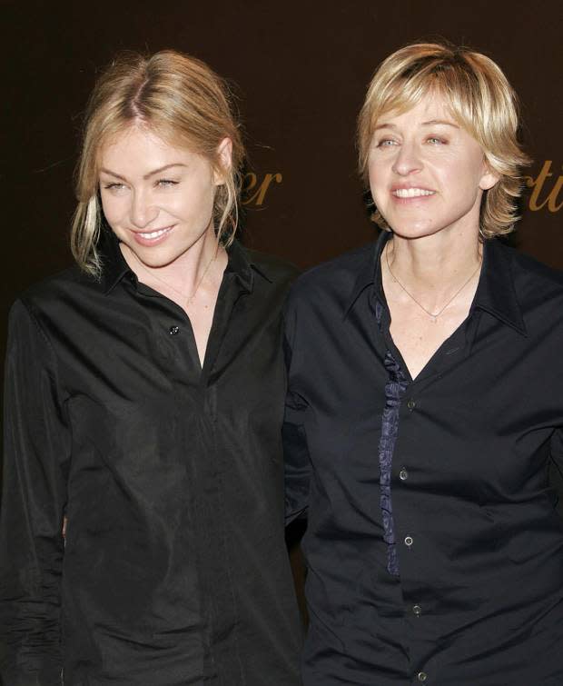 <p>IMAGO / ZUMA Wire</p><p>In 2001, actors DeGeneres and de Rossi met backstage at a concert. The couple wouldn’t start dating until 2004, after de Rossi came to terms with her sexuality.</p><p>"[I knew she was the one for me] when I first laid eyes on her," de Rossi <a href="https://www.youtube.com/watch?v=8_6086o9uzg" rel="nofollow noopener" target="_blank" data-ylk="slk:told Oprah Winfrey;elm:context_link;itc:0;sec:content-canvas" class="link ">told Oprah Winfrey</a> in 2009. "But it took me three years to actually tell her how I felt about her because I was on <em>Ally McBeal</em> at the time and I was not living as an openly gay person. I was closeted and very, very afraid that if I talked about being gay, it would be the end of my career. So, I wasn't about to date the most famous lesbian in the world."</p><p>They wed in August 2008, after the California Supreme Court declared gay marriage legal, and are still married today.</p>