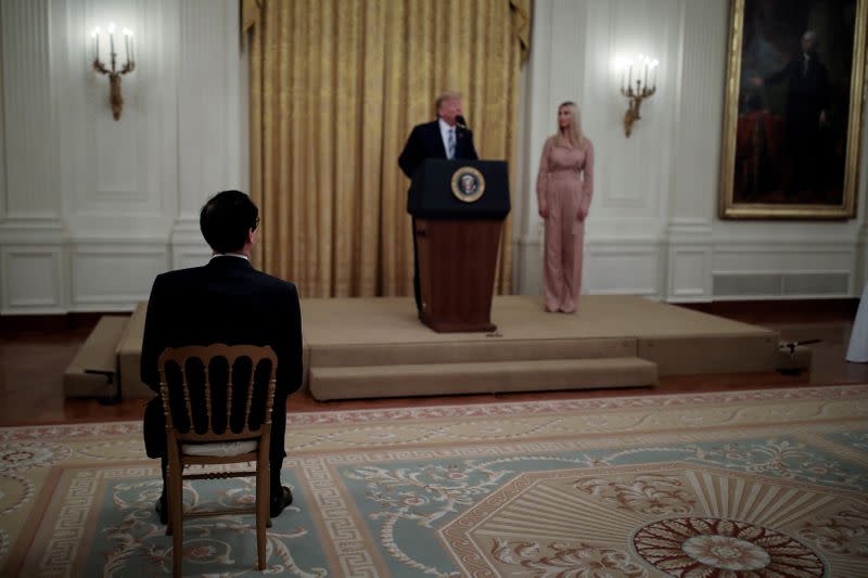 FILE PHOTO: U.S. President Trump speaks about small business loans during coronavirus response event at the White House in Washington