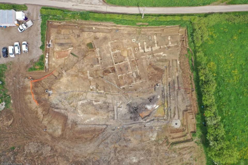 The ancient Roman craft district as seen from above.