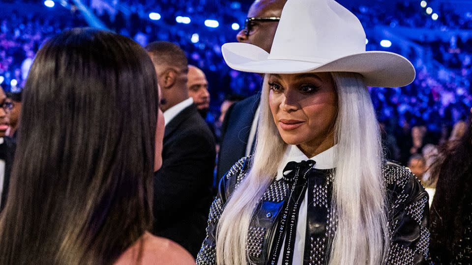 Kacey Musgraves and Beyoncé attend the 66th GRAMMY Awards on February 04, 2024 in Los Angeles, California. - John Shearer/Getty Images