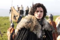 When we first met Jon Snow, <strong>Kit Harrington</strong> was almost baby-faced, with <a href="https://www.allure.com/story/kit-harington-jon-snow-hair-meaning-game-of-thrones-plot?mbid=synd_yahoo_rss" rel="nofollow noopener" target="_blank" data-ylk="slk:thick boyish curls;elm:context_link;itc:0;sec:content-canvas" class="link ">thick boyish curls</a> and a scattering of facial hair. He wore the thick furs and cloaks common to men of the North, and already had that thousand-yard stare that came from being an outsider in his own family.