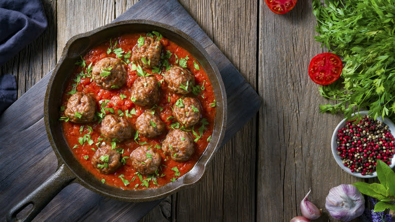 Meatballs in tomato sauce