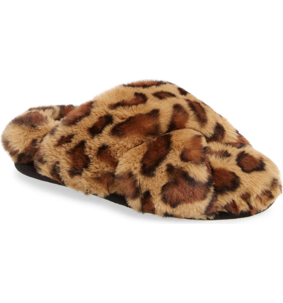 BP Sophie Criss Cross Plush Bedroom Slipper