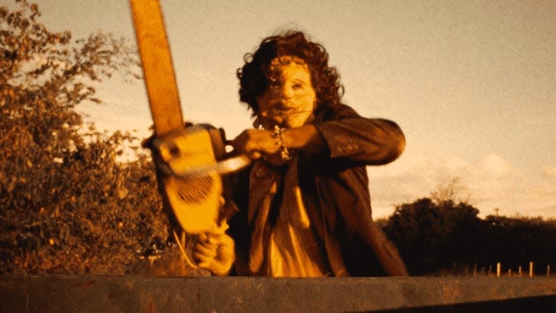 Gunnar Hansen plays the menacing Leatherface in 'Texas Chain Saw Massacre.'