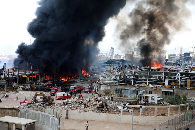 Fire breaks out at Beirut's port area