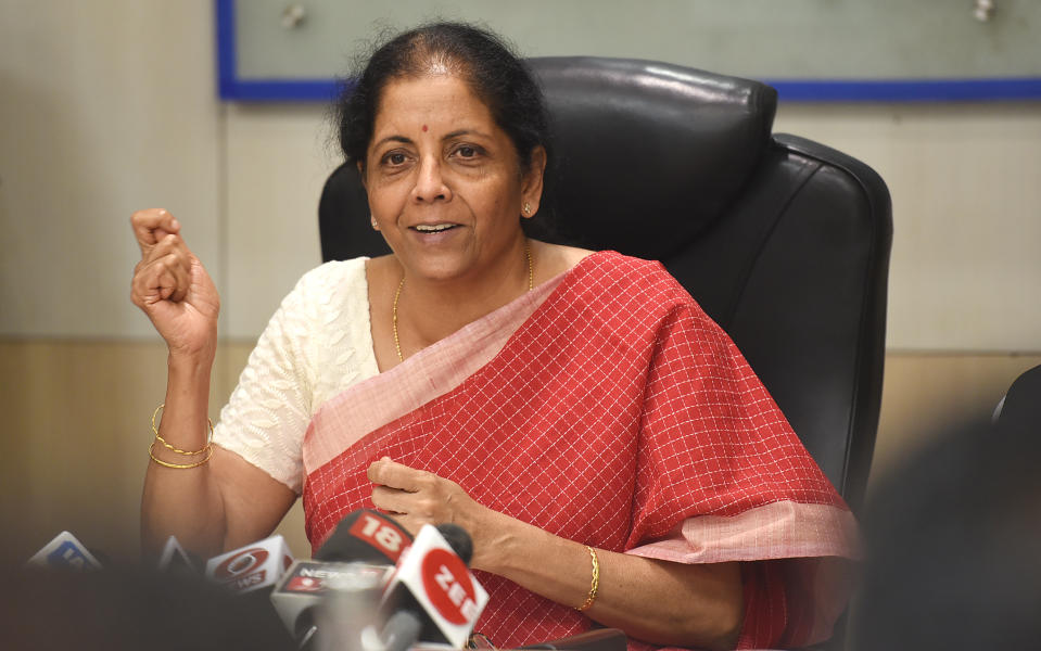 Finance Minister Nirmala Sitharaman. (Photo by Raj K Raj/Hindustan Times via Getty Images)