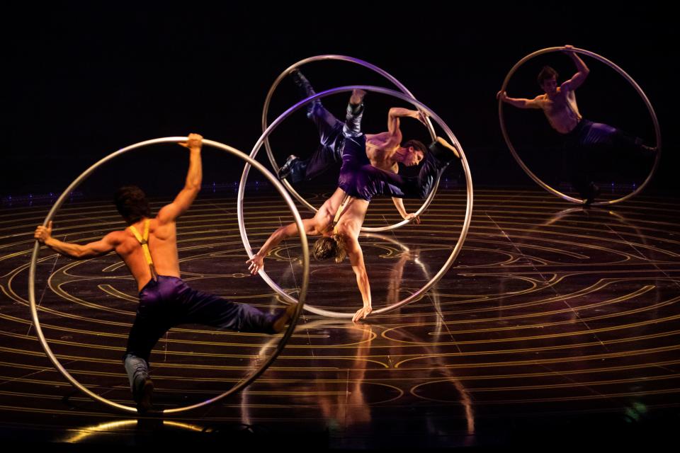 Performers showcase their skills in Cirque du Soleil's "Corteo."