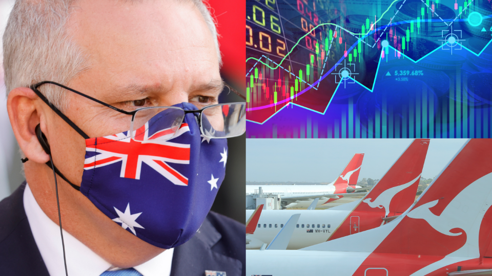 Prime Minister Scott Morrison warned on Wednesday that the current lockdown will be a massive blow to jobs. Source: Getty/Yahoo Finance