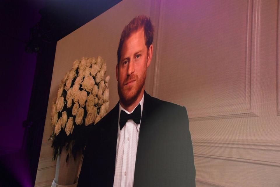 Prince Harry speaking live from the event (Dave Benett)