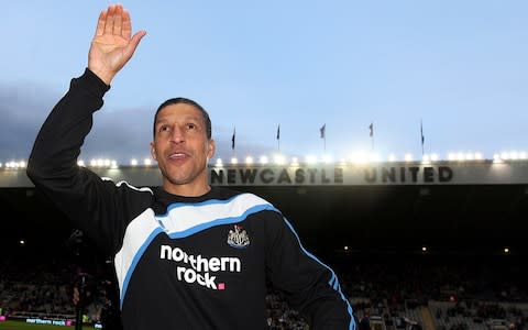 Hughton's first managerial job was to take Newcastle back into the top flight in 2010 - Credit: AP
