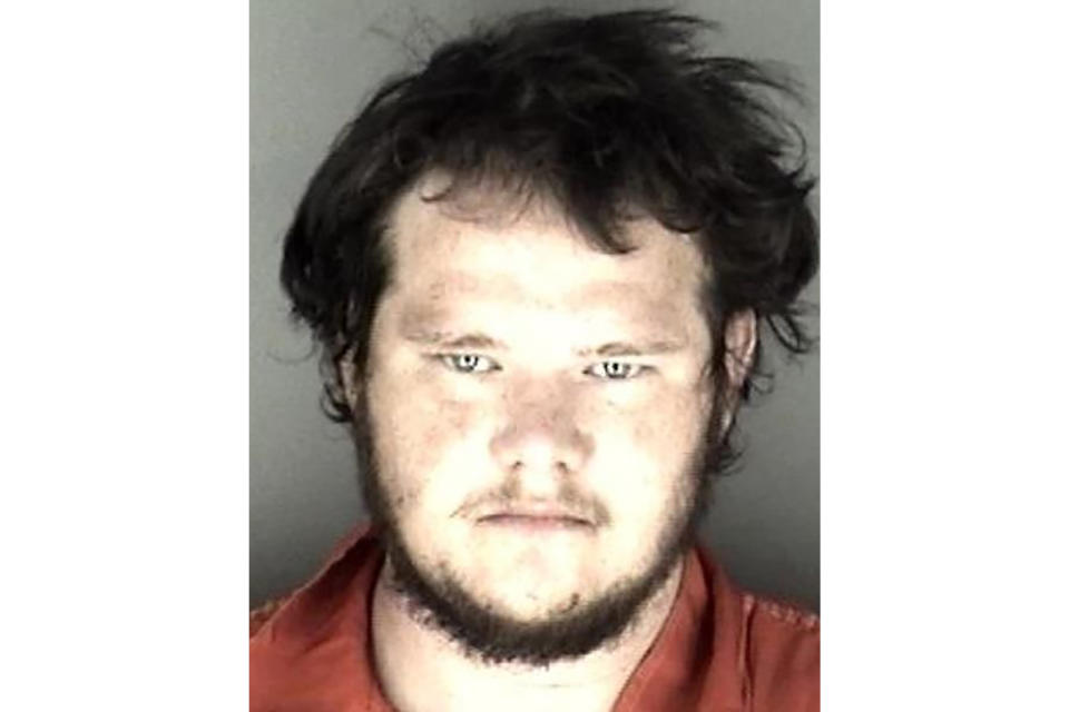 This photo released by the Shawnee County, Kan., Department of Corrections shows Mickel Wayne Cherry. The homeless man Cherry was jailed on $2 million bond on murder and rape charges Thursday, Oct. 5, 2023, in the death of a 5-year-old girl in Topeka, Kan., on Monday, Oct. 2. (Shawnee County Department of Corrections via AP)