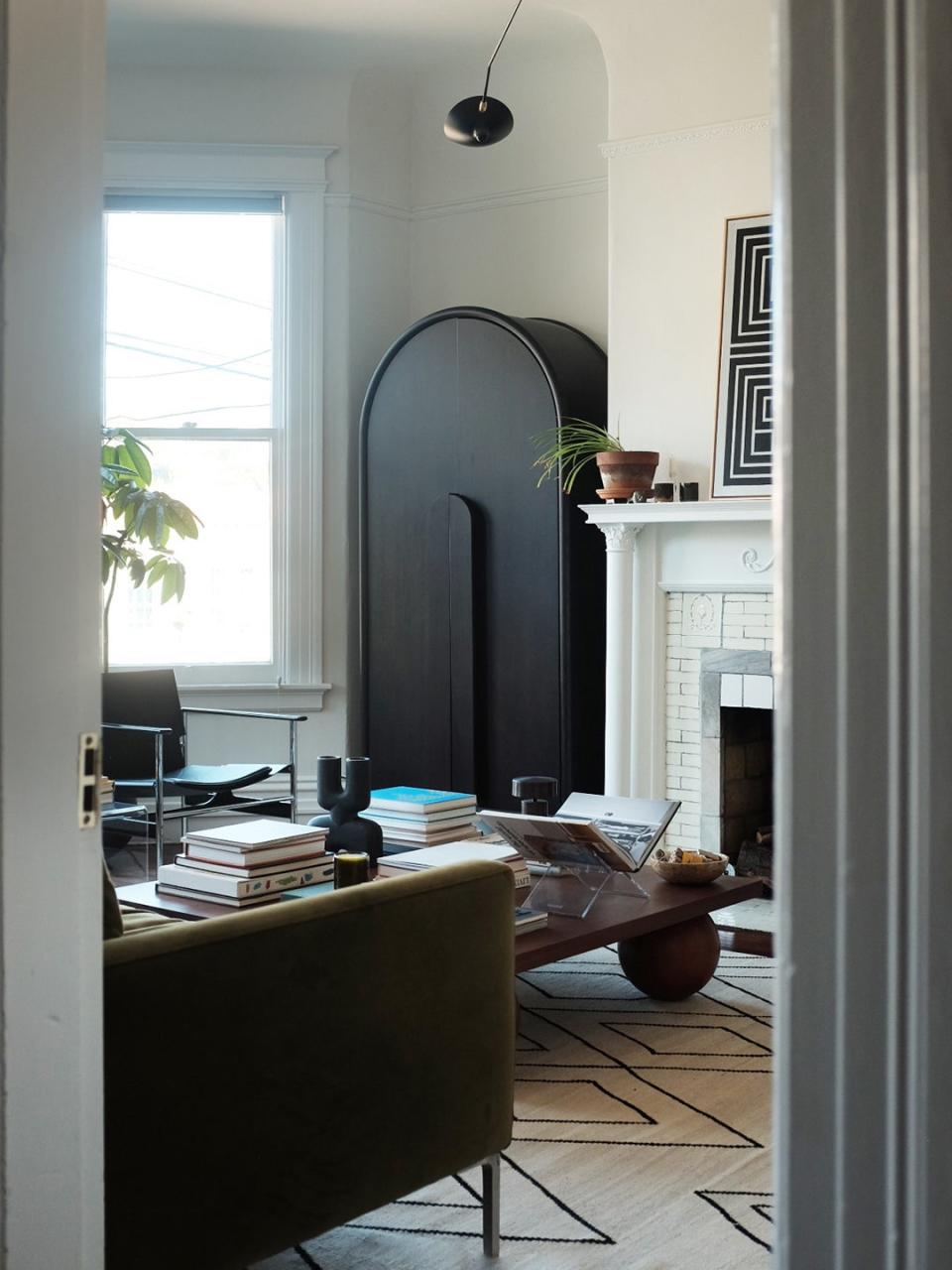 arched living room cabinet