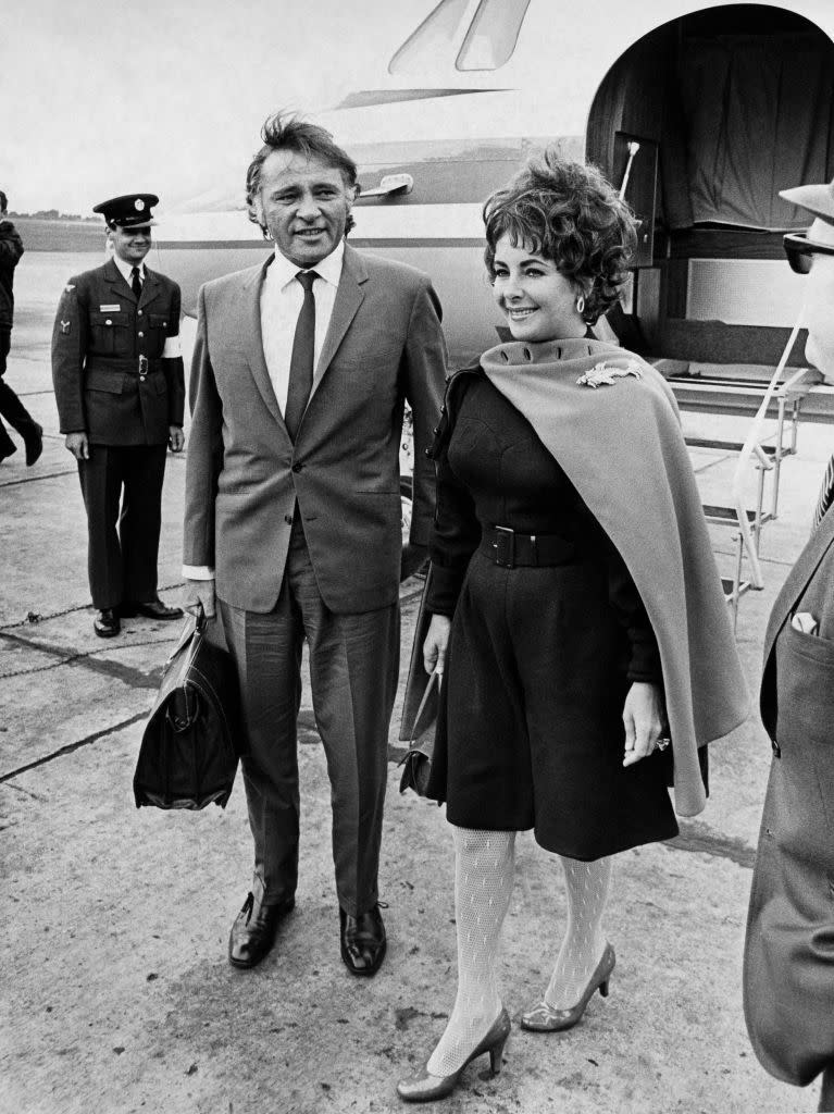 richard burton and his wife elizabeth taylor in usa on october 13rd 1967