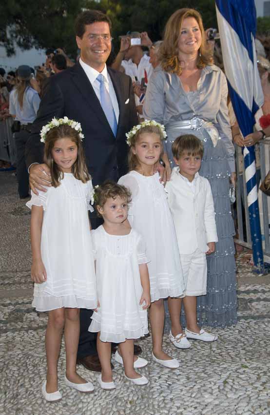 Alexia de Grecia, Carlos Morales y sus hijos