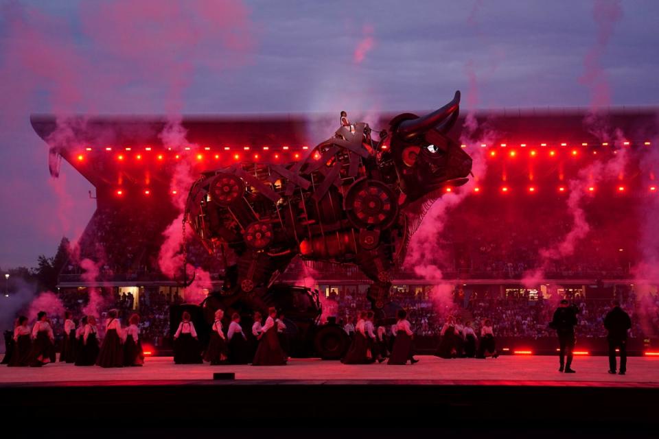 The Women appears on top of the Raging Bull (David Davies/PA) (PA Wire)