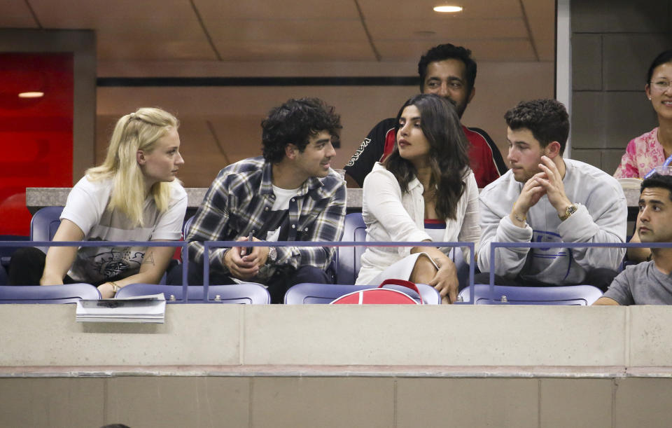 Sophie Turner, Joe Jonas, Priyanka Chopra, and Nick Jonas