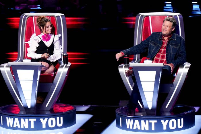 Camila and Blake as judges