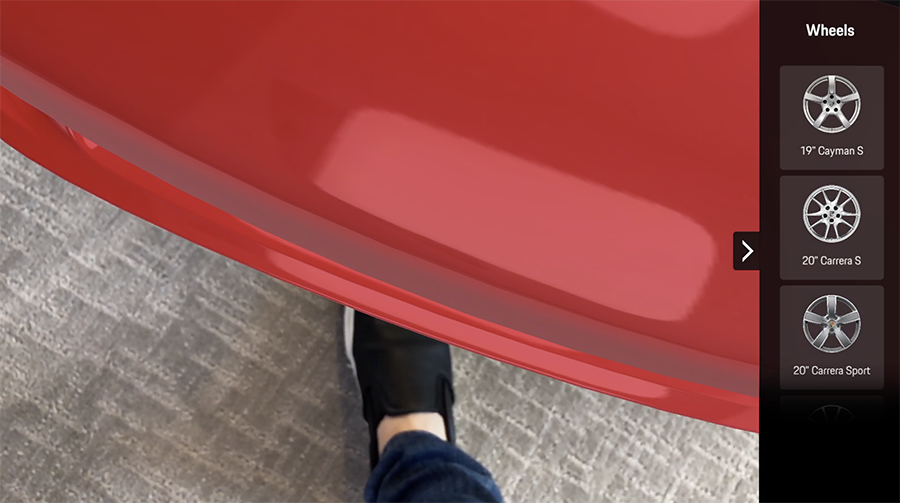 Talk about realism—you can actually stick your foot under the Porsche. It’s freaky.