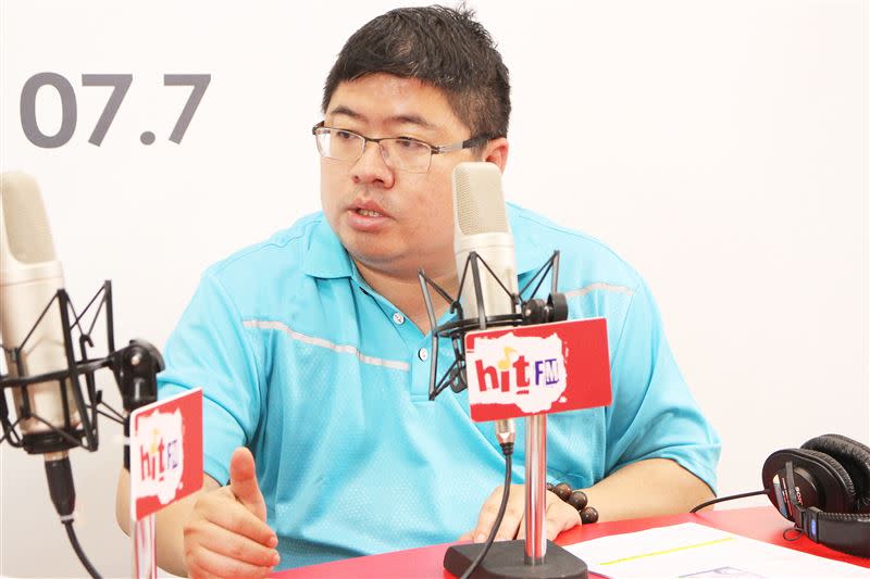 蔡易餘今早透露已成功減下5公斤。（圖／Hit Fm《周玉蔻嗆新聞》製作單位提供）