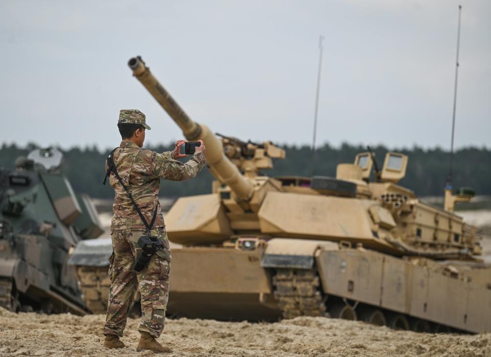 An Abram tank (Anadolu Agency via Getty Images)