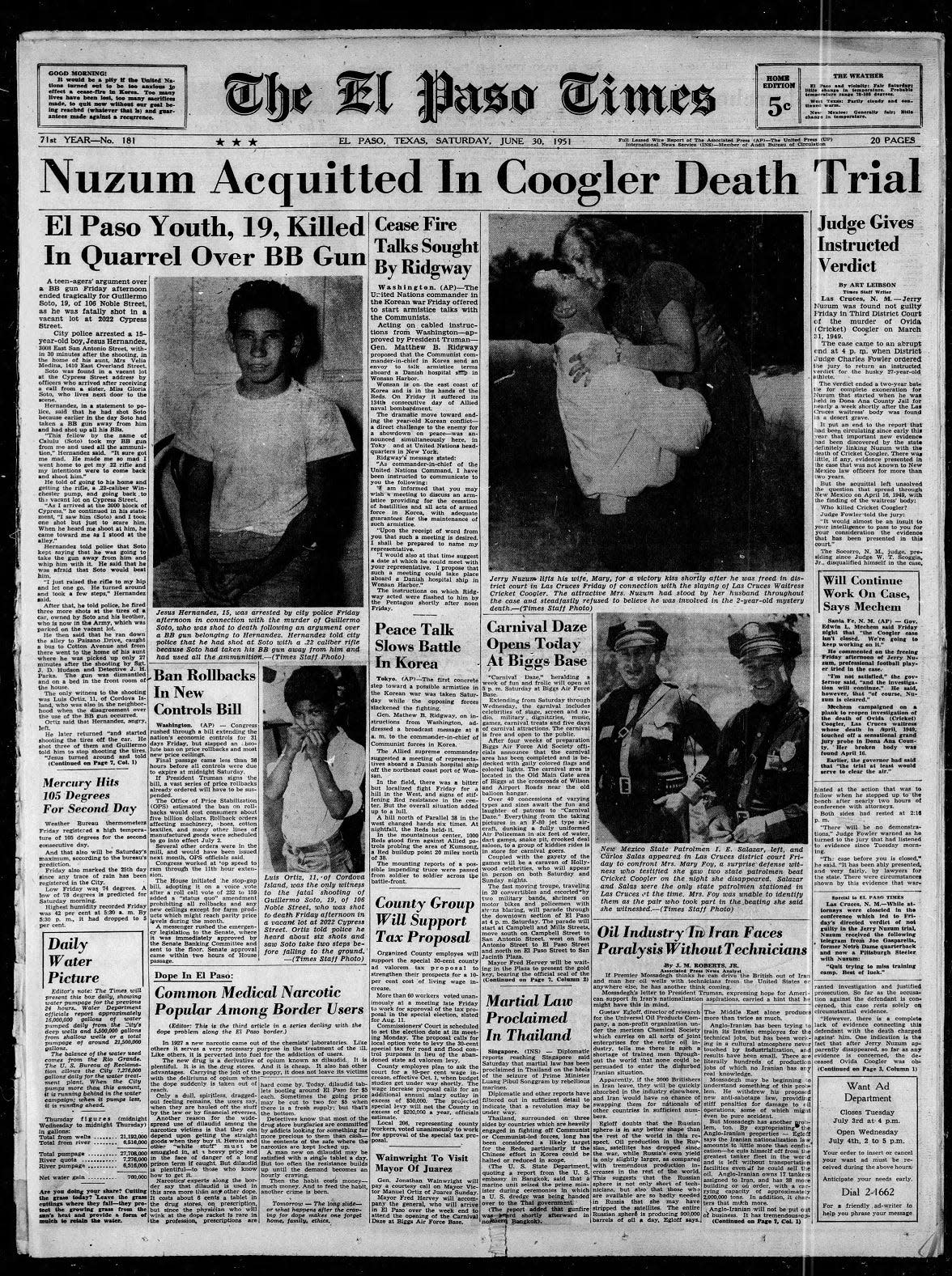 June 30, 1951, El Paso Times
