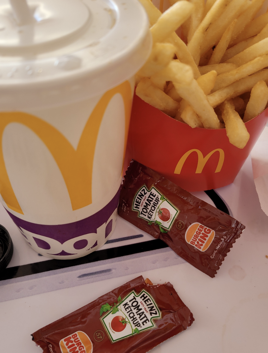 Burger King ketchup at McDonald's