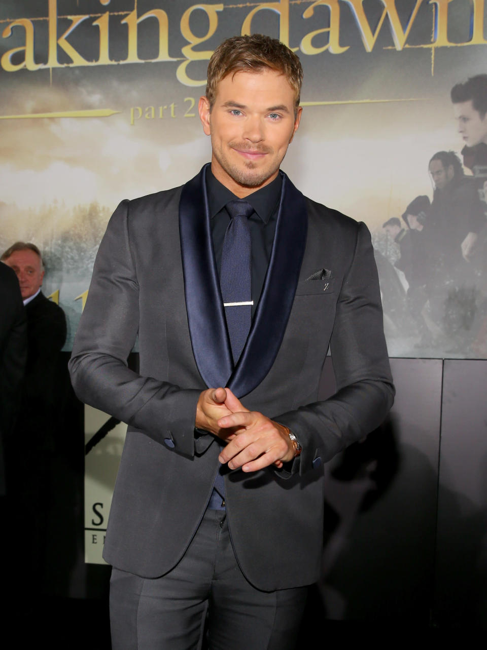 Kellan Lutz arrives at the premiere of Summit Entertainment's "The Twilight Saga: Breaking Dawn - Part 2" at Nokia Theatre L.A. Live on November 12, 2012 in Los Angeles, California. (Photo by Christopher Polk/Getty Images)