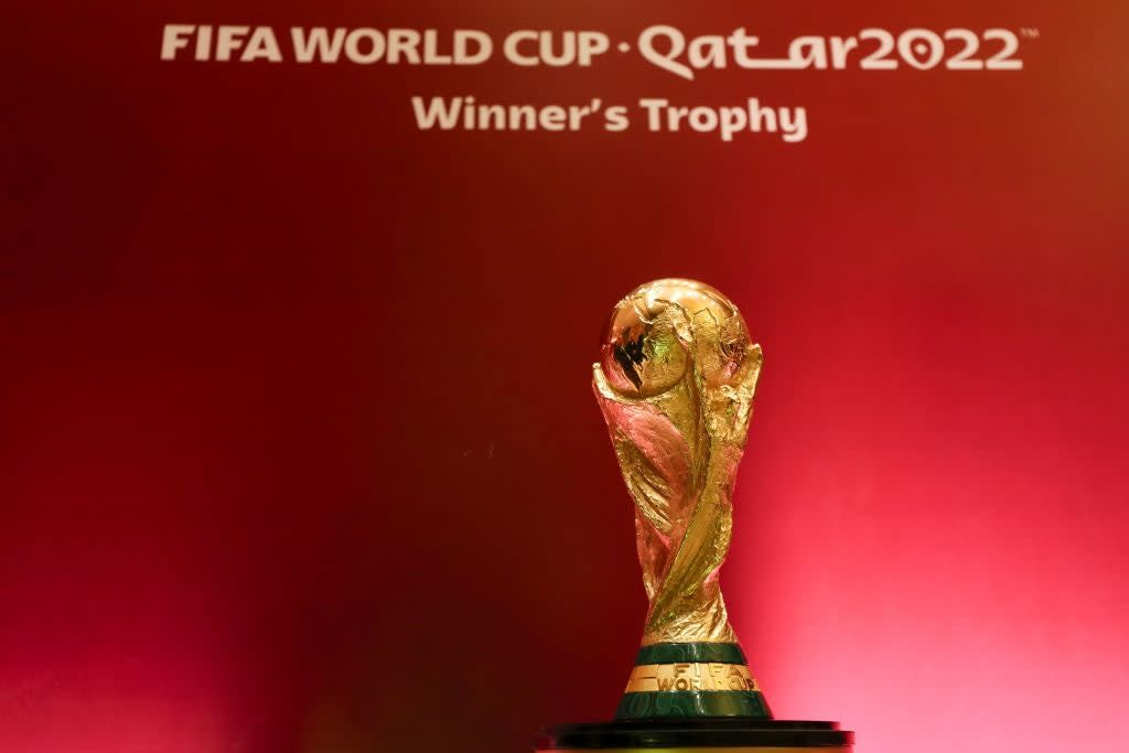 The world cup trophy designed by Italian sculptor Silvio Gazzaniga (AFP)