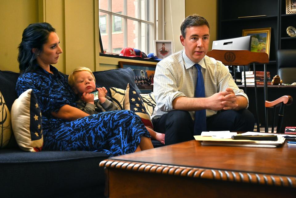 Sen. Ryan Fattman and his wife, Stephanie, and son, Grady.