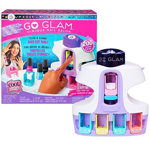 Cool Maker, GO Glam U-nique Metallic Nail Salon with 200 Icons and Designs, 4 Bonus Polishes, Stamper & Dryer, Nail Kit for Girls, Amazon Exclusive