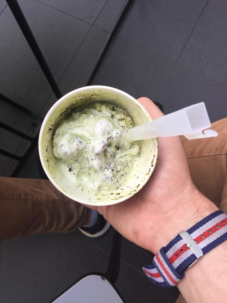 green-hued matcha mcflurry from McDonald's