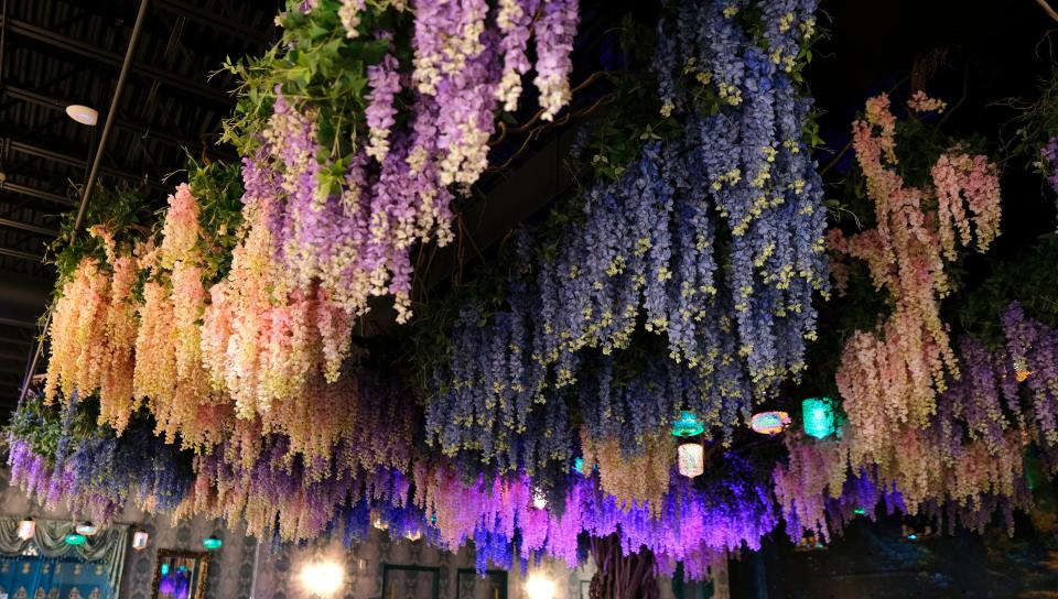 A large wisteria tree is the centerpiece of the design for Josh Balan and King Dey's new downtown Oklahoma City restaurant JK by Chef King.