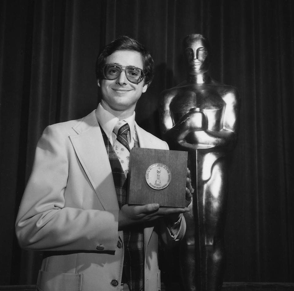 This undated publicity photo provided by the Motion Picture Academy of Arts and Sciences shows Bob Saget at the 1978 (5th) Student Academy Awards ceremony. The latest group of Student Academy Award winners will be celebrated at a ceremony at the Motion Picture Academy of Arts and Sciences in Los Angeles on June 8, 2013. (AP Photos/AMPAS)