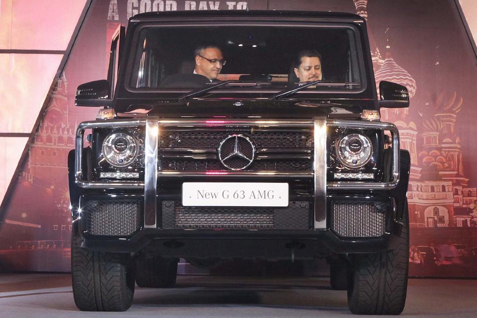 Eberhard Kern, Managing Director and CEO, Mercedes-Benz India with Vijay Singh, CEO, Fox Star Studio India launch G63 AMG SUV