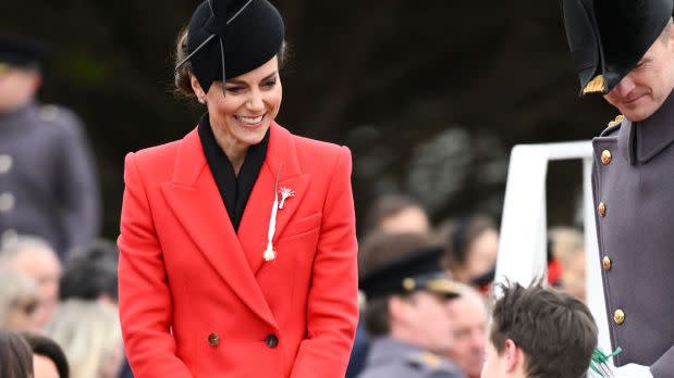 the prince and princess of wales visit the welsh guard