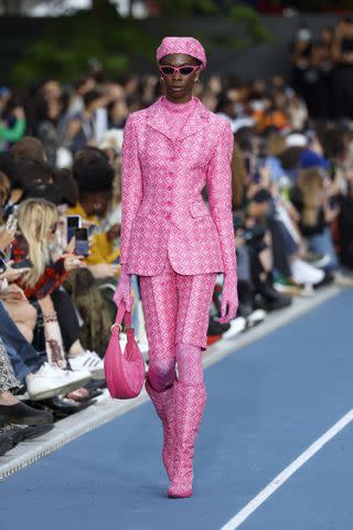 <p>Getty Images</p> Colorful Tights at Marine Serre Spring 2023