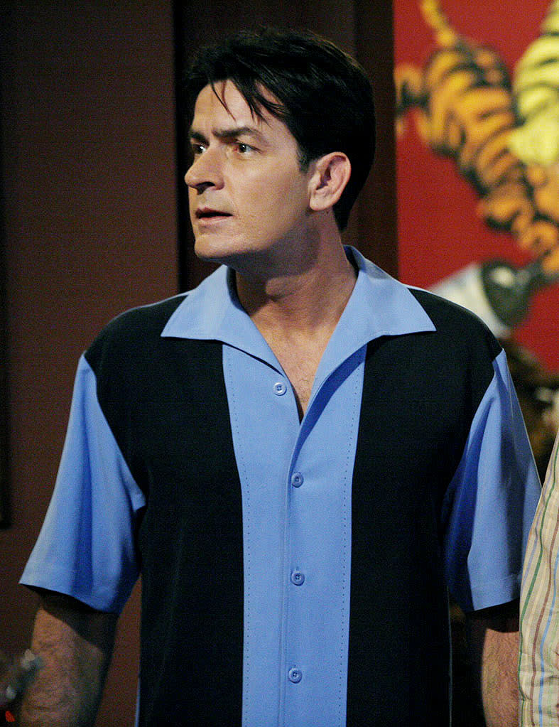 Charlie Sheen in Bowling Shirts