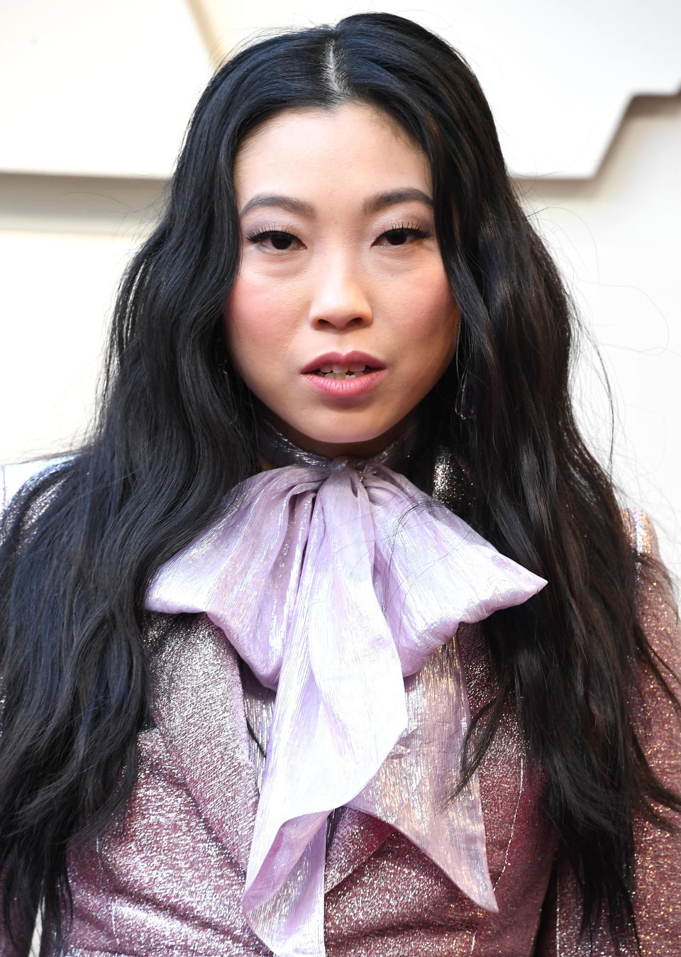 Awkwafina at the Oscars in Los Angeles on Feb. 24. Makeup by <a href="https://www.instagram.com/p/BuS2SZUn9Ha/" target="_blank" rel="noopener noreferrer">Mai Quynh</a> using Kiehl's and Armani products. Hair by <a href="https://www.instagram.com/anhcotran/p/BuS7xTegkXl/?hl=en" target="_blank" rel="noopener noreferrer">Anh Co Tran</a>.