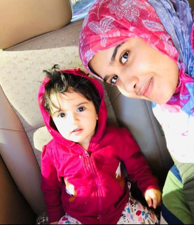Lameaa Albarmaki poses with her daughter Dalal