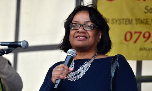 Not One Day More Protest Against Theresa May Takes Place In London<br>LONDON, ENGLAND - JULY 01: Shadow Home Secretary, Diane Abbott speaks to demonstrators during the 'Not One Day More' march at BBC Broadcasting House on July 1, 2017 in London, England. Thousands of protesters joined the anti-Tory demonstration at BBC Broadcasting House and marched to Parliament Square. The demonstrators were calling for an end to the Conservative Government and policies of austerity. (Photo by Chris J Ratcliffe/Getty Images)