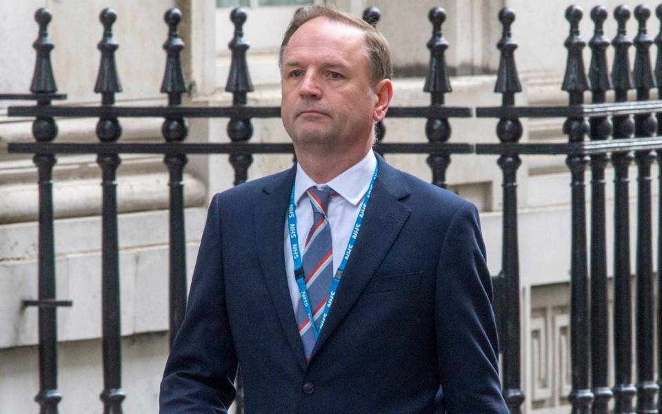 Sir Simon Stevens has been criticised for the decision to discharge thousands of hospital patients into care homes at the height of the crisis - Paul Grover 