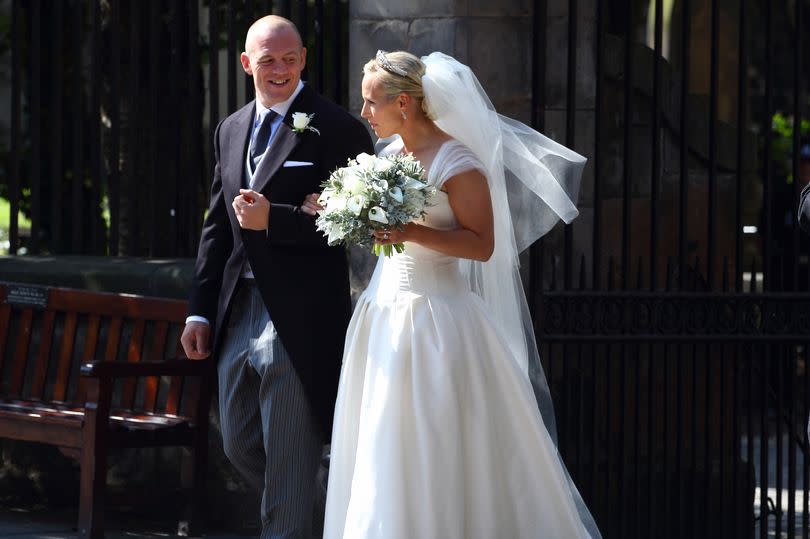 Zara Phillips and Mike Tindall after their wedding