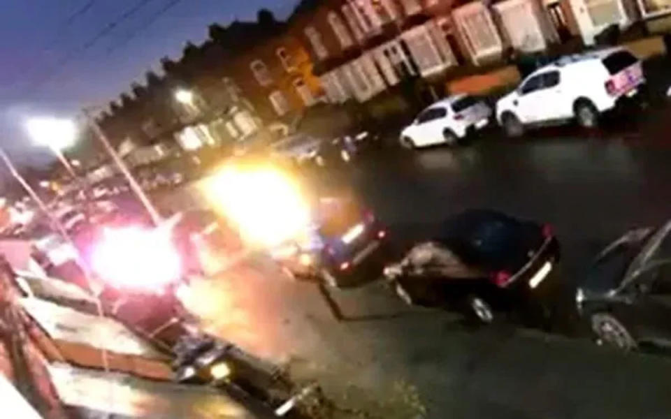 The victim was set on fire on a residential Birmingham street (West Midlands Police)