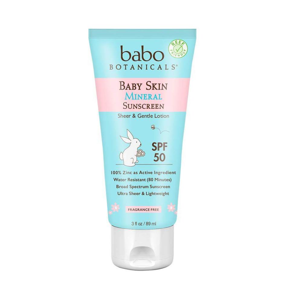 1) Baby Skin Mineral Sunscreen Lotion